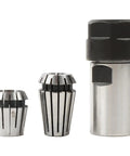 Knuckle Cracker Angle Grinder Extension Shaft Adapter Kit with 1/4 and 1/2 inch collets for woodworking and polishing.
