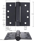 Straight Up Self Closing Door Hinges 3 Pack Matte Black 4 By 4 Inch with dimensions for residential interior setup.