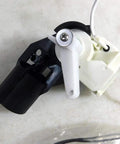 Auto Flush Unit Type C Single Flush 1.28 GPF Flush Kit For Toilets shown with durable plastic parts, unfinished finish, and wiring detail