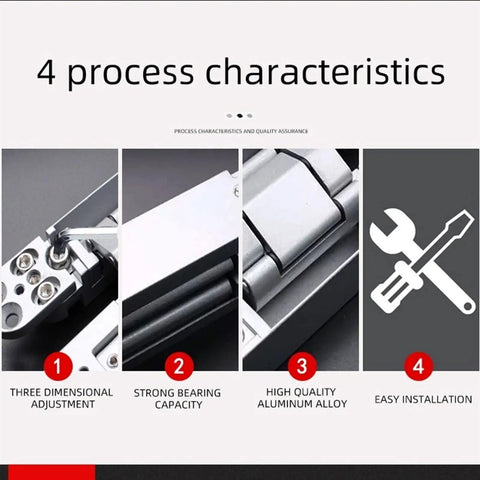 Tough As Nails Self Locking Concealed Wood Door Hinge Built Heavy Duty For Cabinets And Large Storage Boxes With Smooth 180 Degree Swing In Classic Gold Finish Hardware process characteristics image