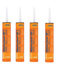 NP1 Polyurethane Sealant White 10.1 Oz Pack Of Four For Exterior And Interior Joints, Easy On Concrete And Wood, Expansion Gaps