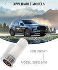 Car Windshield Washer Fluid Level Sensor Replacement OEM 289111E400 with Infiniti SUV in background.