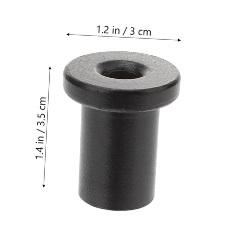 Black spacer for 5 Pack Barn Door Track Spacers Replacement Kit Wall Connectors For Sliding Barn Door Hardware Rolling, shown with dimensions