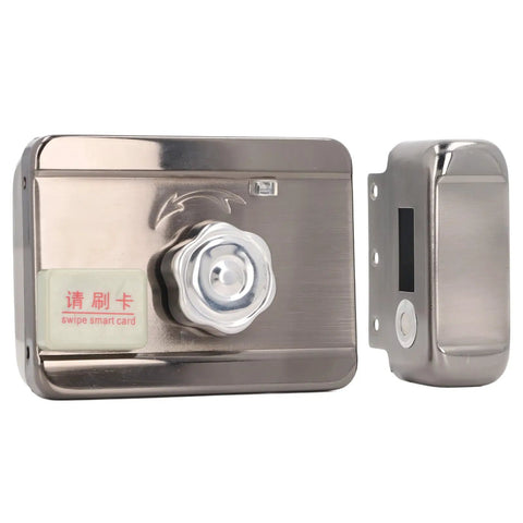 No Stress Keyless Door Deadbolt With Beast Mode Electronic Smart Lock Core Brushed Stainless Steel Housing close-up view