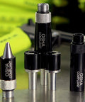 Close-up of OSHA-compliant nozzles from Ergonomic 6 Piece Blow Gun Kit With Variable Flow Trigger For Precise Air Control In Green Finish