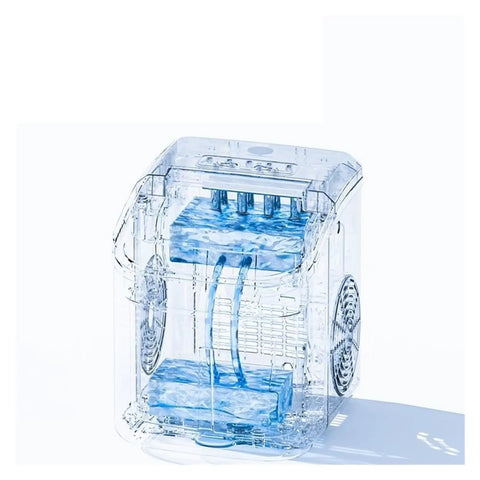 Countertop Ice Maker Portable Bullet Machine Makes Fresh Ice In Minutes showing clear design and ice-making components.