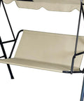 Heavy Duty Two Thirds Seater Patio Swing Cushion Cover Waterproof 600D Oxford Fabric Beige Upgrade For Outdoor Porch Swing Cushions