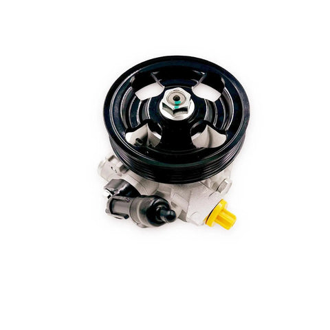 Straight Up Plug And Play Power Steering Pump for 2005 to 2014 Subaru models, heavy-duty design with black pulley.