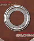 Close-up of Hella Sturdy Solid Wood Lazy Susan Turntable For Kitchen Tables showing solid steel ball rotation mechanism.