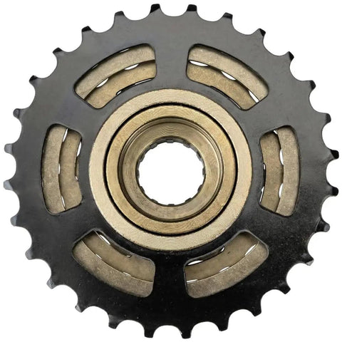 Solid Six Speed 14 To 28T Bicycle Freewheel With Threaded Type Freehub Replacement Part for road and mountain bikes, steel cog