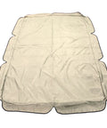 Beige Outdoor Swing Canopy Top Replacement Cover For Porch And Patio Yard Chair laid flat, showing full size and shape.