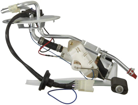 High Performance Electric Fuel Pump For Ford Escort And Mercury Tracer Whips, silver metal assembly with fuel lines.