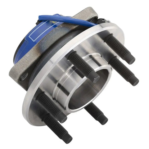 Four Piece Wheel Bearing And Hub Assembly Kit For 2006 Pontiac Montana, close-up of pre-assembled rear hub unit with bolts.