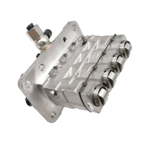 Heavy Duty Fuel Injection Pump For Shibaura Ism N844 Engine Sba131011010 aluminum component with hoses and fittings.