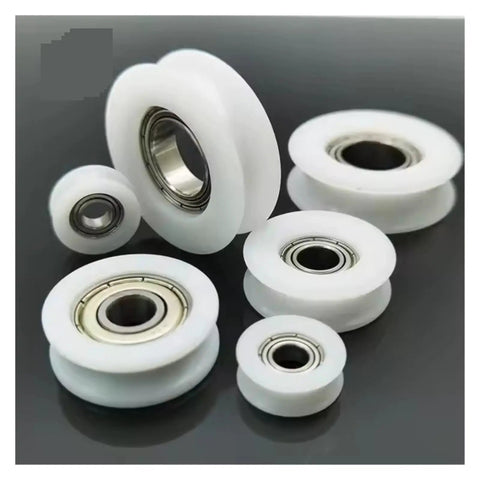 Heavy Duty Built Tough For Smooth Sailing This U Groove Sliding Door Roller Glides Like Butter Across Tracks in white plastic.