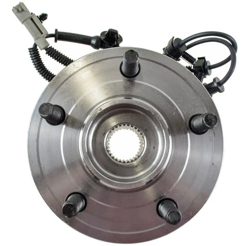 Dead Simple Install Full Vehicle Set Of Four Wheel Bearing And Hub Assembly Kits Replacing 52089434AB And 53801715 showing top view of hub assembly.