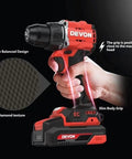 Pro Grade 20V Brushless Cordless Drill Driver Kit Featuring Badass 55Nm Torque Output And Rugged 10mm Chuck with diamond texture grip.