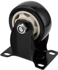 Close-up view of Eight 3 Inch Swivel Caster Wheels Set With Plate Mount Heavy Duty Double Ball Bearing Casters Four Locking And Four Fixed