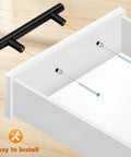 5 Pack Black Stainless Steel Cabinet Pulls T Bar Handles For Kitchen Cabinets And Drawers, 4 Inch Overall Length, installation