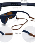 Heavy Duty Laser Safety Glasses Bring Top Shelf OD Four Plus Protection with adjustable temples and safety rope detail.