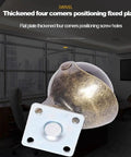 Rock Solid Vintage Brass Caster Wheels Replacement Rollers For Chairs Sofas Desks Heavy Duty Universal Fit Smooth Rolling Furniture Casters flat plate with four corner screw holes.