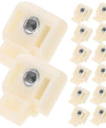 30 Piece Nylon Base Mounting Screws For Control Cabinets Panel Surfaces Rock Solid Flanged Fastener Hardware Kit with white nylon screws.