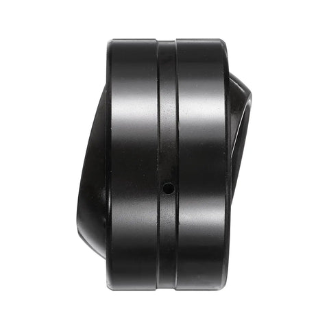 Heavy Duty Workhorse Chrome Steel Spherical Plain Bearing, GEZ44ES-2RS Sealed Journal Sleeve side view showing smooth black finish.