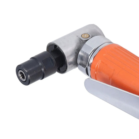 Badass 3/8 Inch Air Angle Die Grinder 20000 RPM showing right angle head and aluminum grip for precise metalwork tasks.