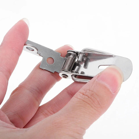6 Sets 72mm Spring Loaded Toggle Latches Stainless Steel Hardware for Secure Cabinet Boxes Quick Install Clamps No Tools Needed, hand-held view.