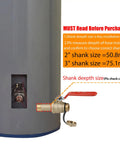 Lead Free Brass Water Heater Drain Valve With Full Port Flow installed on heater