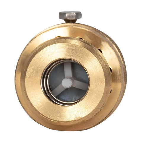 Front view of Three Quarter Inch FHT To Three Quarter Inch MHT Hose Bibb Anti Siphon Vacuum Breaker Brass Plumbing Fitting