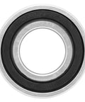 Built Tough Professional Grade Stainless Steel Deep Groove Ball Bearings S6004-2RS with double rubber seal viewed from front.