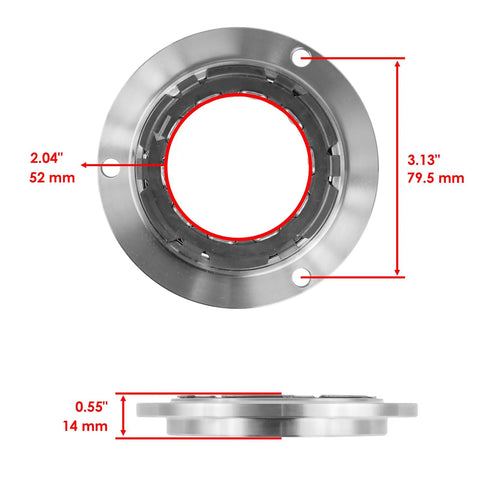 Premium Sprag Starter Clutch and One Way Bearing Replacement for Powersports Engines side view showing dimensions 2.04" and 3.13".