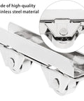 Showcase Window Roller Set, 10 Pcs Mini Sliding Door Rollers Replacement Wheels, 7.0mm Stainless Steel Pulley Clamp