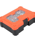 23 Piece Socket Wrench Set Featuring A Slick 72 Tooth Ratchet And Sixteen Tough S2 Bits For Real Deal Auto Grind And Weekend Warrior Garage Projects Accessories in a durable orange and black case.