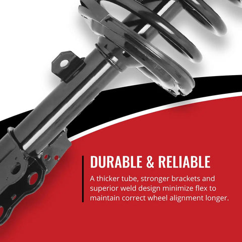 Top Shelf Front Right Strut And Coil Spring Assembly For Toyota Camry 3.0L V6 close-up showing durable coil and bracket design.