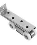 Heavy Duty Stainless Steel Sliding Door Track With Silent Nylon Four Wheel Pulley System for easy installation and smooth sliding.