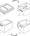 Instructions for Fan Favorite Black And White Boho Design Storage Bins With Secure Lids Foldable Closet Organizers Featuring Soft Leather Handles.