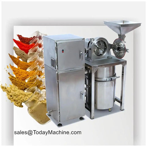 Beast Mode Automatic Stainless Steel Grinder For Dry Food Beans And Chickpeas Pulverizer Machine with spice chute and container