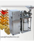 Spice And Herb Powder Grinding Crusher Machine With Dust Collector For Dry Spices Like Ginger Red Chili And Icing Sugar Heavy Duty Industrial Pulverizer For Fine Grinding Of Spices And Herbs.