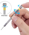 Six Piece Micro Precision Screwdriver Set With Extra Blades For Watch And Eyeglasses Repair Jewelry And Electronics 0.8mm To 1.6mm Mini Screwdrivers For Delicate Work
