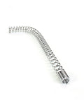 Pre-Rinse Overhead Spring In Chrome Plated Steel For Commercial Kitchens, OEM Replacement Part, shown at an angle