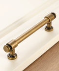 No Fuss Antique Brass Cabinet Pulls Ten Pack Five Inch Drawer Handles Heavy Duty Solid Metal Hardware With Smooth Rounded Edges