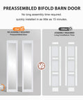 Comparison of White Bifold Barn Doors 24X84 Inch Featuring Killer Full Length Mirror Easy Glide Hardware and assembly time.
