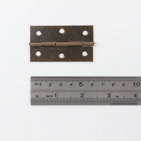 Heavy Duty Folding Butt Hinges 2.5 Inch Iron With Red Bronze Finish 12 Pack for dimensions and mounting details.
