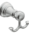 Weymouth Double Robe Hook In Chrome Finish For Bath And Kitchen Versatile Towel Hanger With Mirror Like Shine Flexible Placement