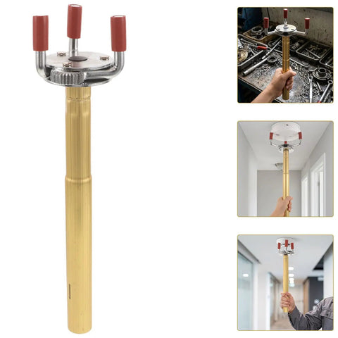 Dead Nuts Smoke Transducer Removal Tool For Ladder Free Sensor Disassembly And Ceiling Height Fire Alarm Building Maintenance With Heavy Duty Aluminum Claw Head, close-up view showing aluminum grip and claw head.