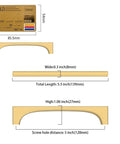 10 Pack Heavy Duty Zinc Alloy Cabinet Pulls With Premium Champagne Bronze Finish 5 Inch Hole Centers For Kitchen Drawers illustration showing dimensions.