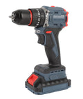 Badass Brushless Cordless Drill Kit Featuring 1500 RPM Output With 25 Adjustable Torque Settings For Knockout Wood Drilling And Slick Home Repair Tasks For Weekend Warriors at an angle, showcasing its ergonomic handle and drill head.