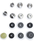 Signature Series Bead Roller Die Set For Metal Art And Fabrication Fourteen Piece Kit with various metal and plastic dies displayed.